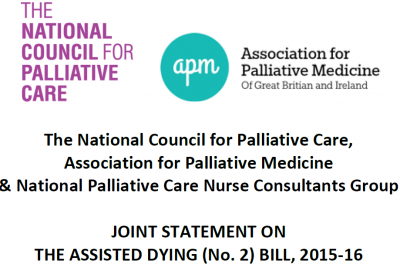 Joint statement on the Assisted Dying No. 2 Bill NCPC